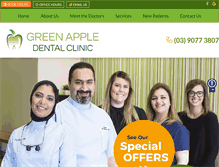 Tablet Screenshot of greenappledentalclinic.com.au